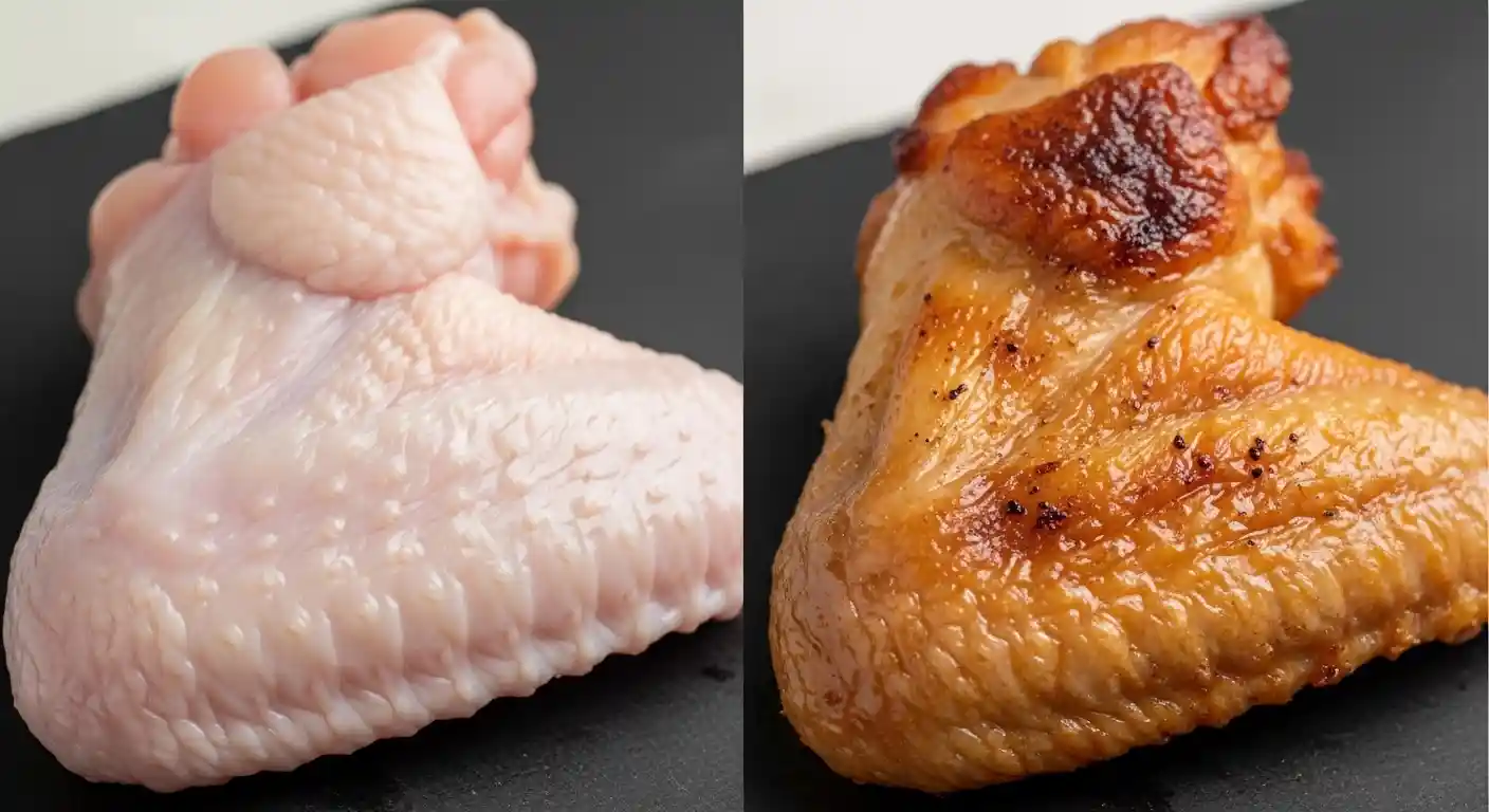 Perfectly cooked chicken wings