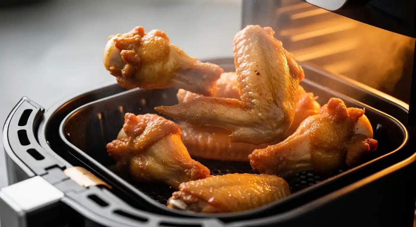 Juicy air fried chicken wings