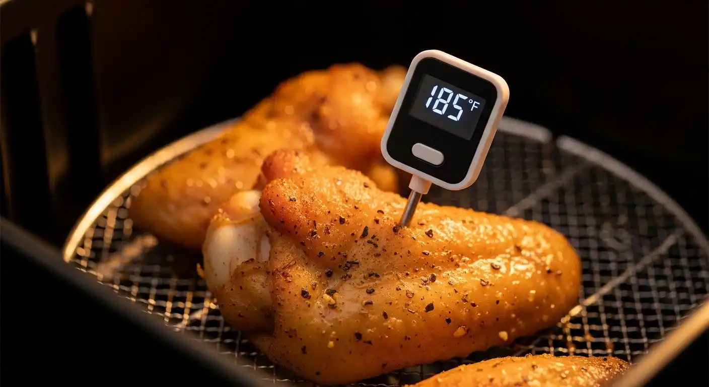 Professional air fryer wing cooking