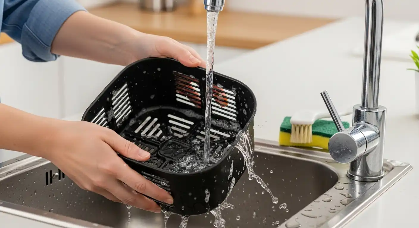 Cleaning the air fryer