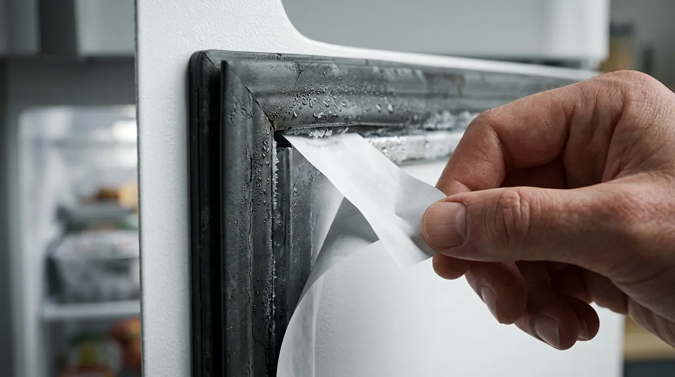 Inspecting refrigerator door gasket