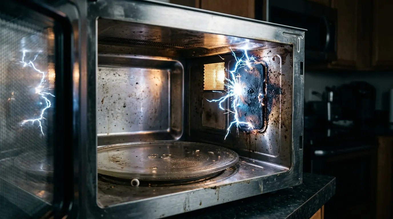 Microwave Sparking Inside: Causes and Fixes (2026 Guide)