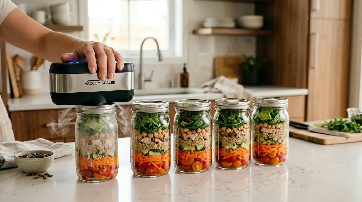 Vacuum Sealing Salad in a Mason Jar: The Ultimate Crispness Guide (2026)